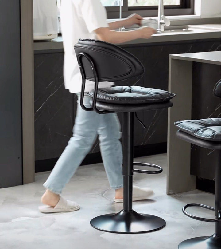 Modern Leather Bar Stool