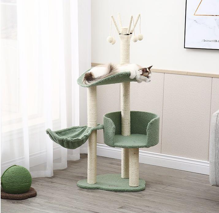 Green Cat Tree Condo Multi Level Play Toy